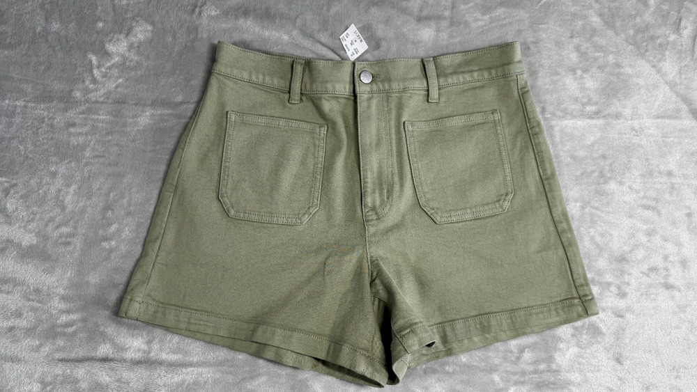 J.Crew NEW Womens Shorts Size 29 Green Stretch Cotton 4" Inseam Pockets Zipper